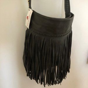 Big Buddha Large Fringe Hobo Bag
